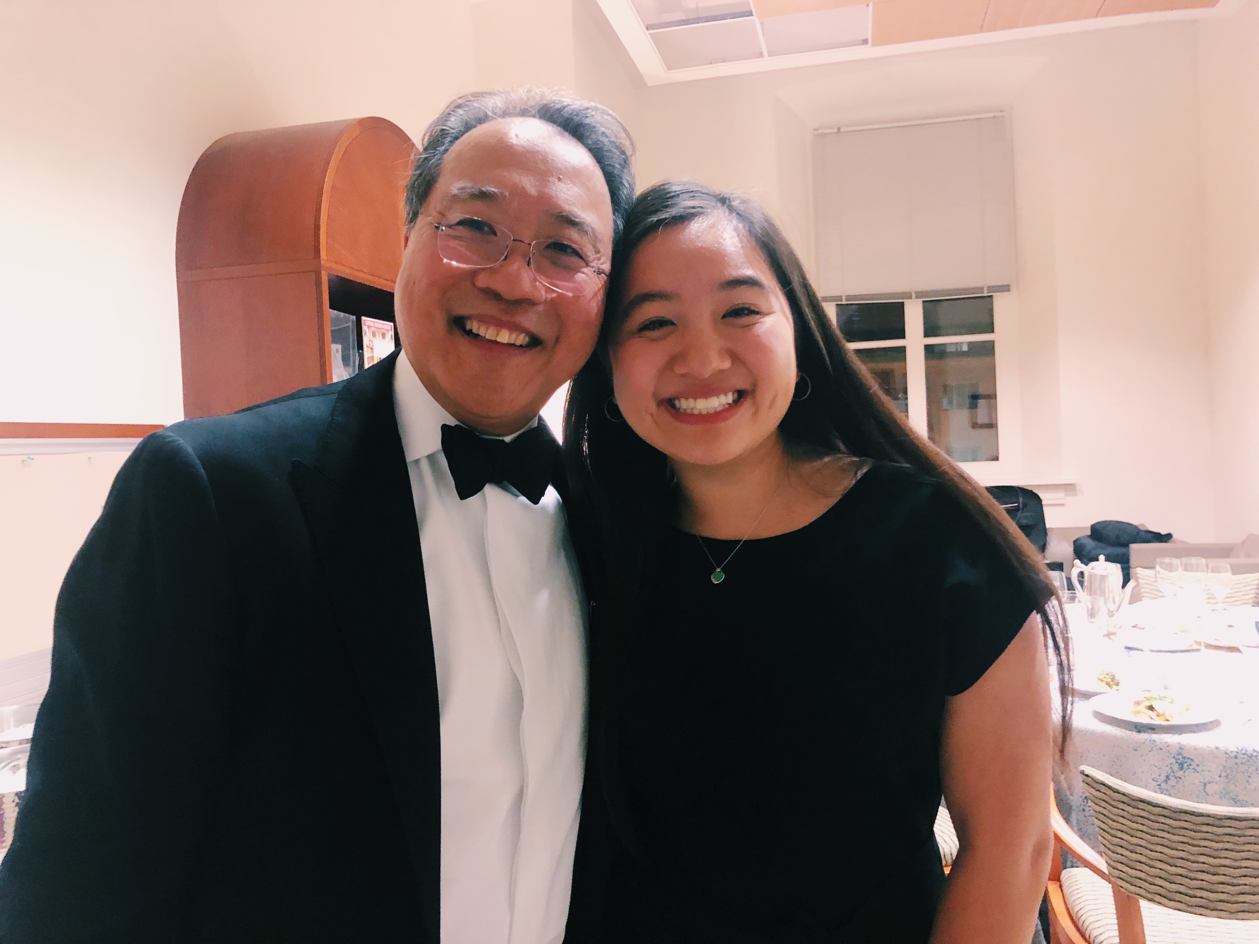 Soundchecking for Yo-Yo Ma